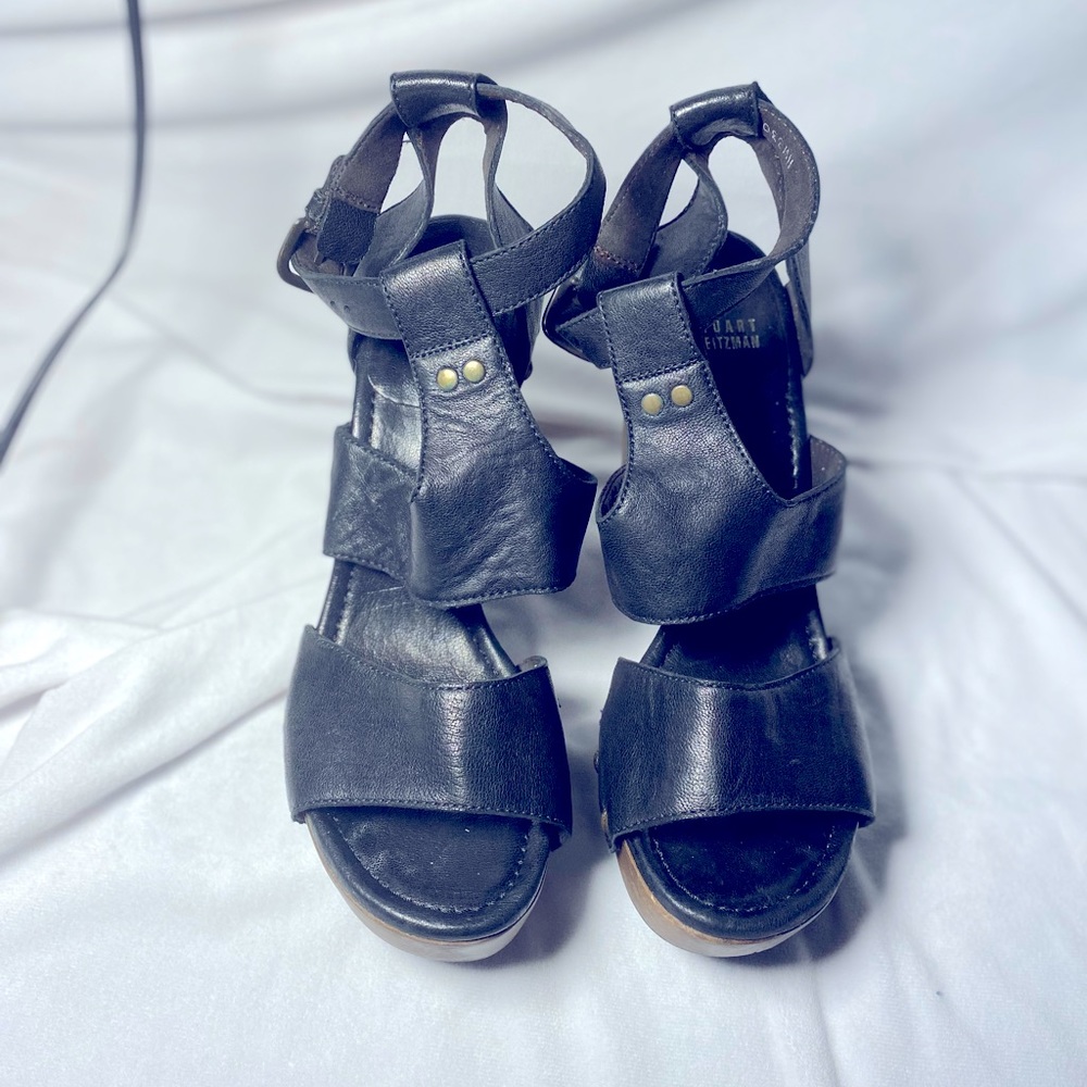 Stuart Weitzman wood heel Sandal